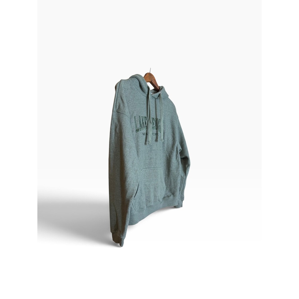 Ragwear Lake George New York Graphic Hoodie Sage Green Fleece Size L - Picture 3 of 7